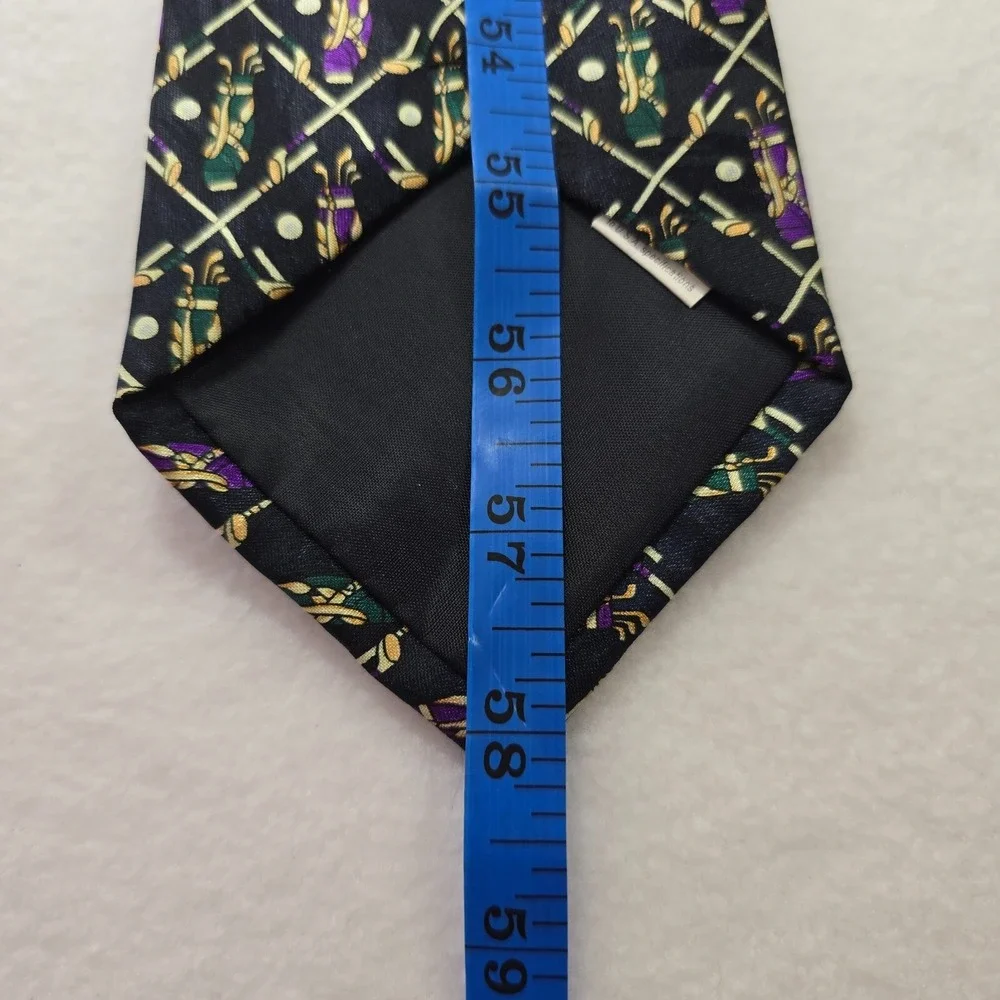 Beverly Hills Polo‎ Club Golf Bag Mens Neck Tie Purple Green Sport Ball Dress